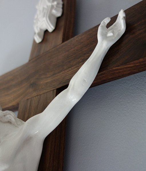 American Walnut Crucifix - Detail